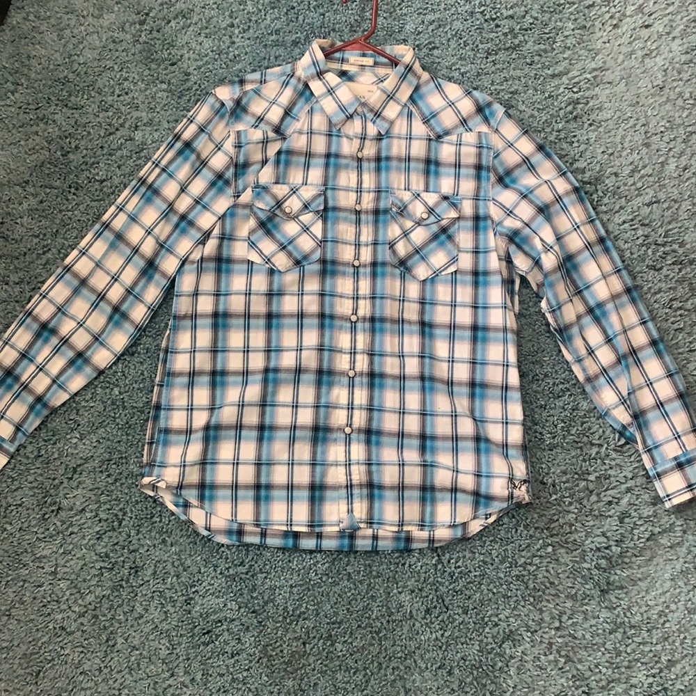 Blue plaid American eagle outfitters Lg shirt